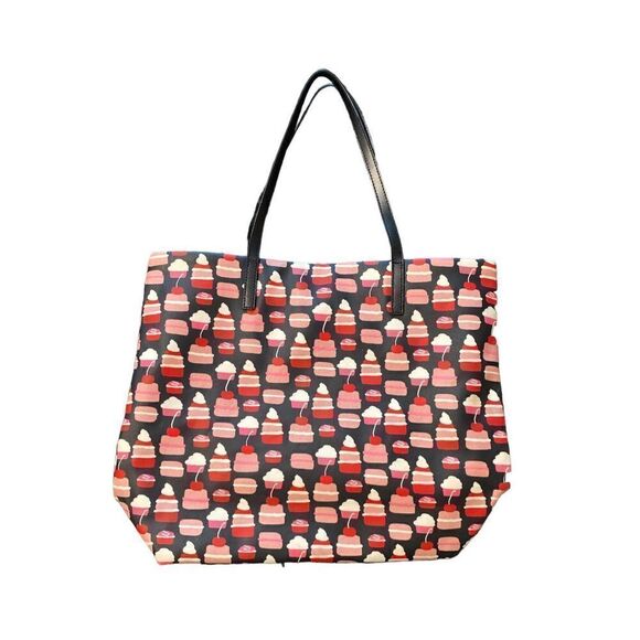 Kate Spade Women's Black Take The Cake Bon Shopper Tote Bag Size Large - Picture 2 of 11